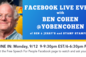Join FSFP & Ben Cohen TODAY For A Special Facebook Live Event
